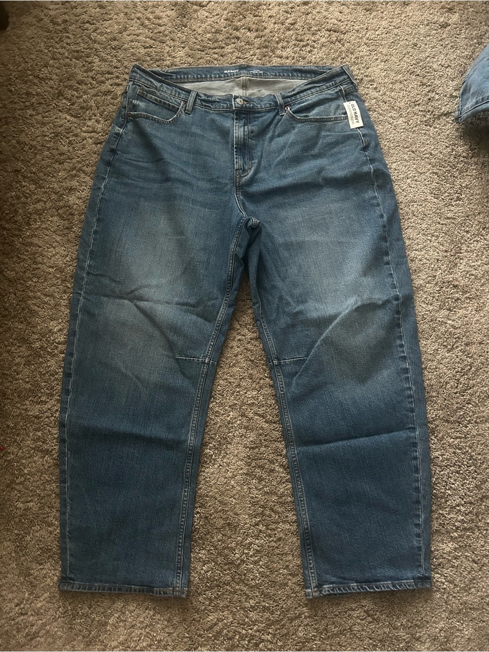 Old Navy Women's Blue Wide Barrel Leg Jeans